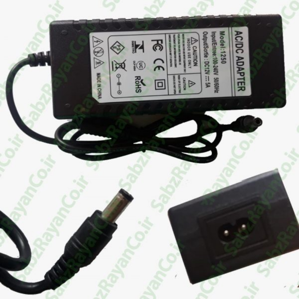 تصویر  آداپتور 12 ولت 5 آمپر