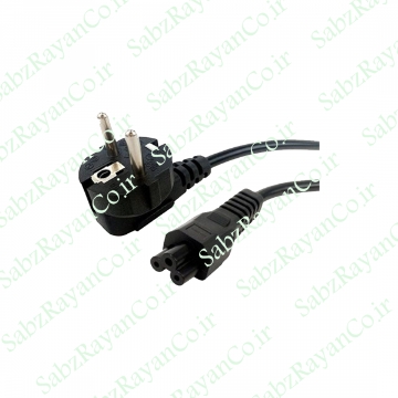 تصویر  کابل برق ۳ پین آداپتور لپ تاپ 1 متری