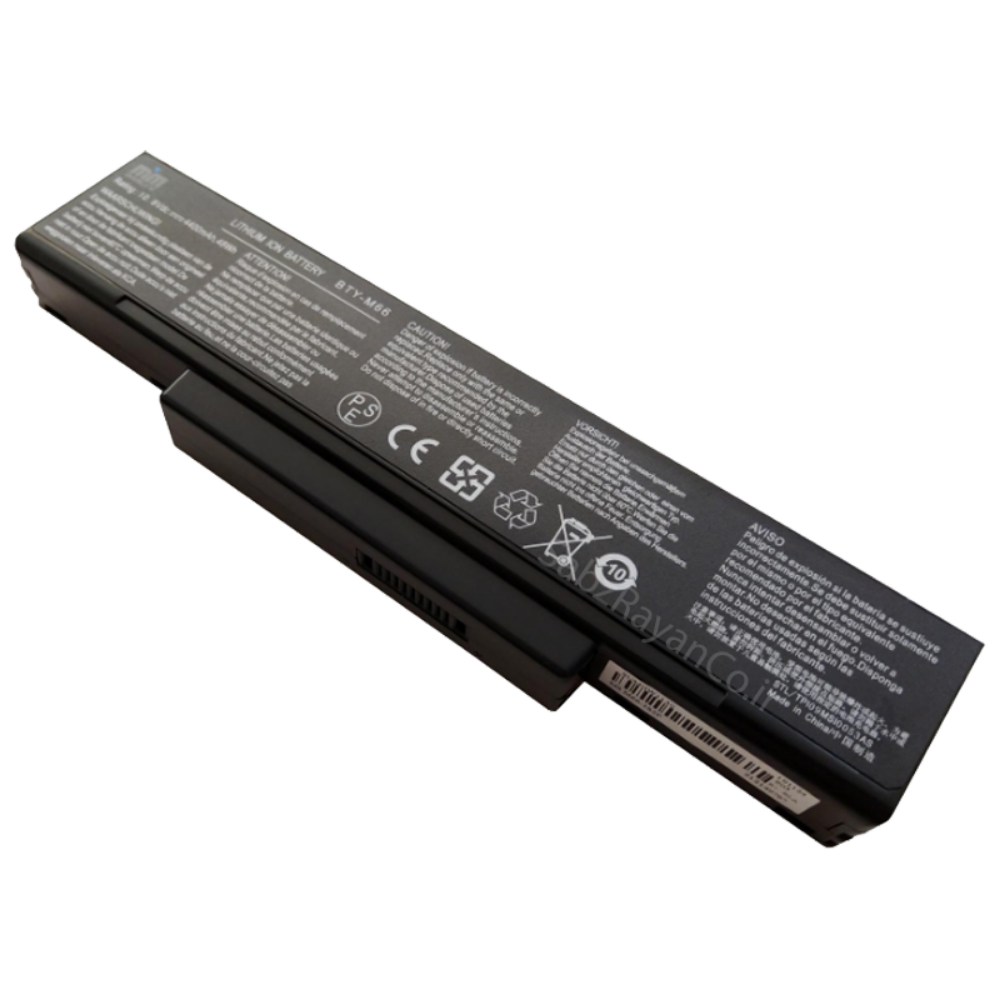 باتری 6 سلولی لپ تاپ ام اس آی M66 (BTY-M66)