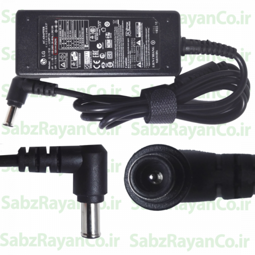 تصویر  آداپتور مانیتور ال جی 12 ولت 2 آمپر LG LCAP17A