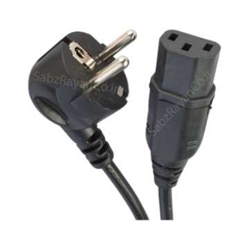 کابل برق ۳ پین آداپتور لپ تاپ 1 متری