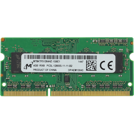 تصویر  رم لپ تاپ میکرون DDR3L 1600 MT16KTF51264HZ-1G6M1 ظرفیت ۴ گیگابایت