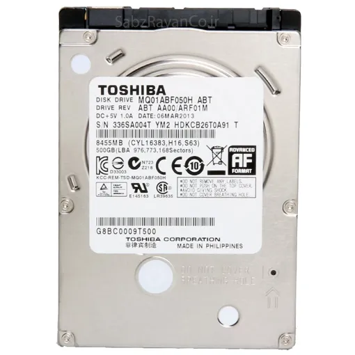 تصویر  هارد لپ تاپ اینترنال توشیبا مدل Toshiba MQ01ABF032 ظرفیت 500 گیگابایت