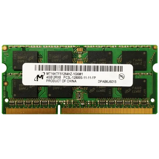 تصویر  رم لپ تاپ میکرون DDR3L 1600 MT16KTF51264HZ-1G6M1 ظرفیت ۴ گیگابایت