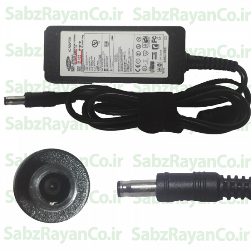 تصویر  آداپتور مانیتور سامسونگ 19 ولت 1.7 آمپر