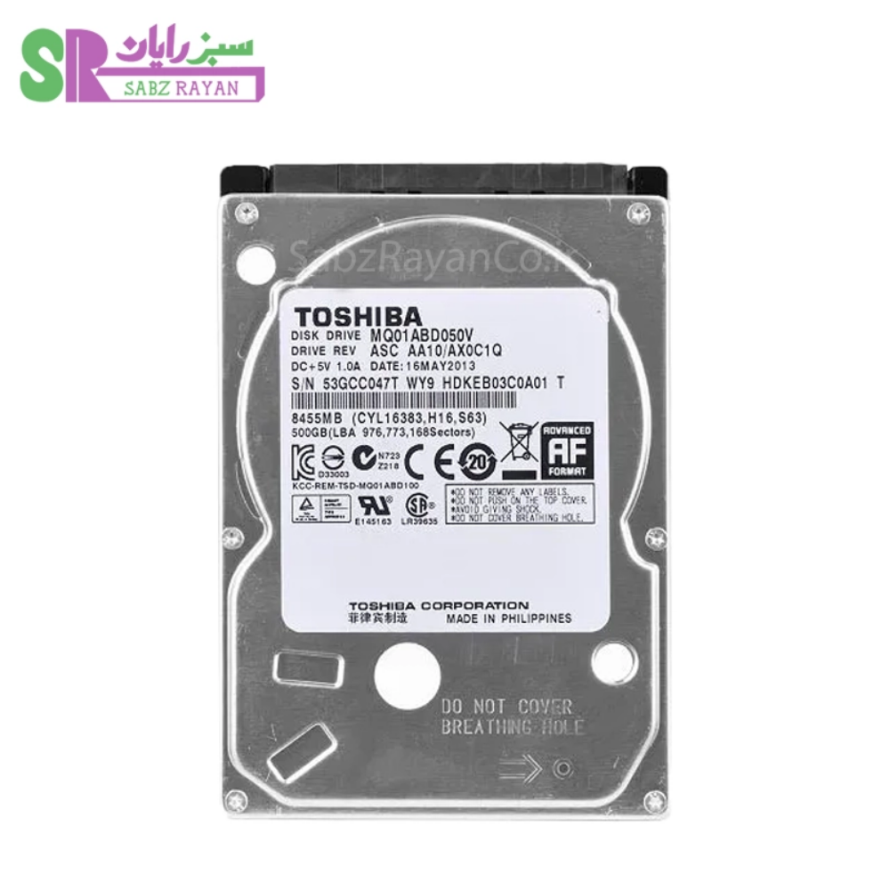 هارد لپ‌تاپ توشیبا ۵۰۰ گیگابایت