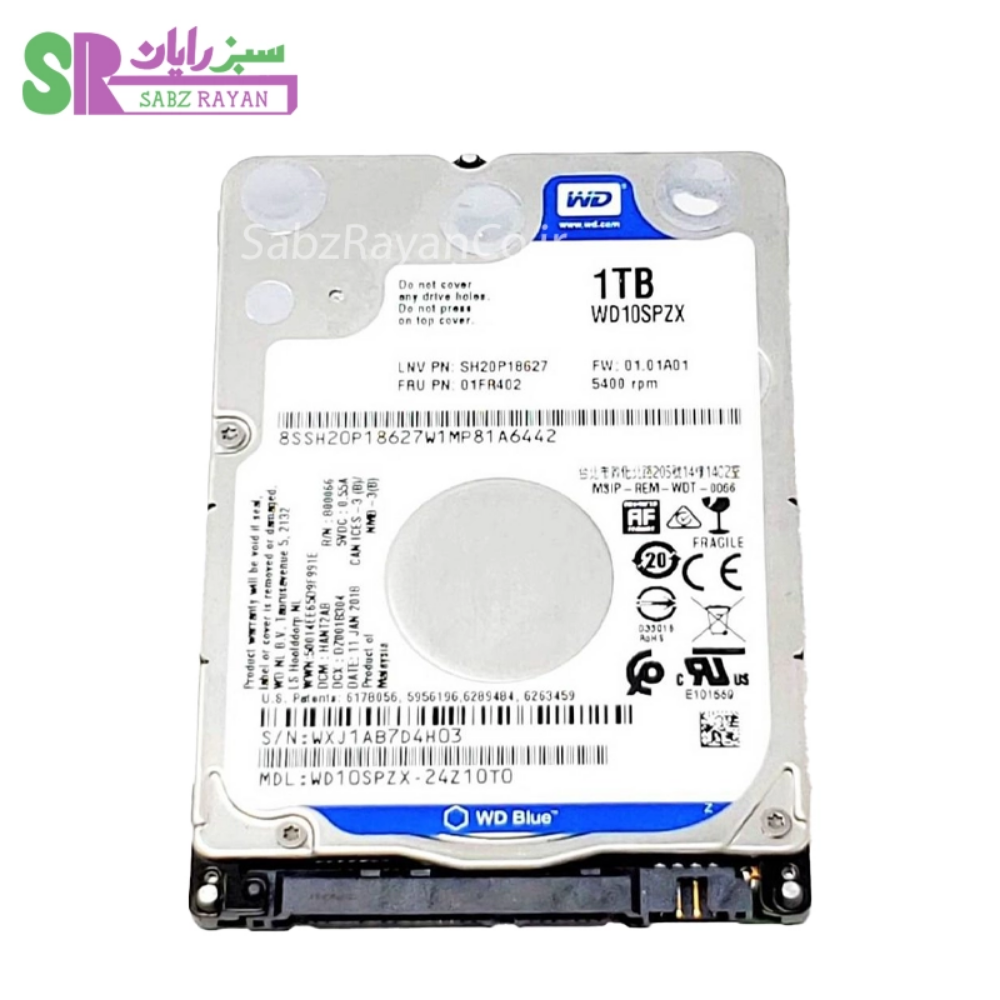 هارد لپ‌تاپ وسترن دیجیتال ۱ ترابایت
