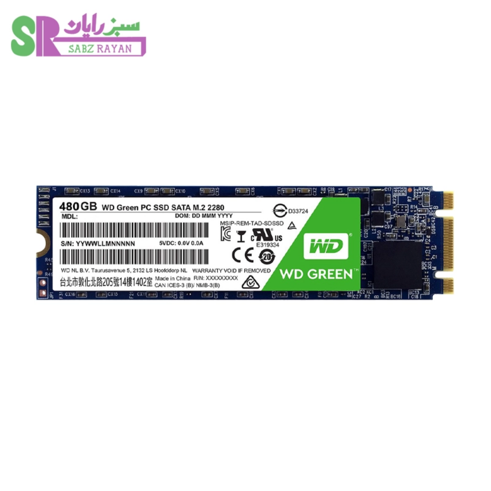 اس اس دی وسترن دیجیتال Green M.2 480GB
