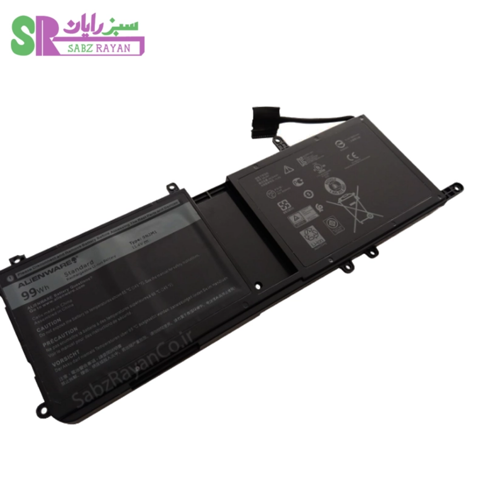 باتری 6 سلولی لپ‌تاپ دل Alienware 15 R3 9NJM1