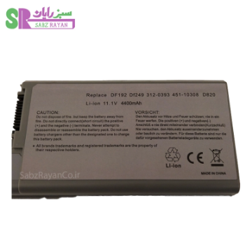 باتری 6 سلولی لپ‌تاپ دل Latitude D820 DF192