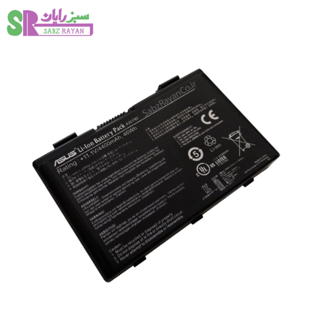 باتری 6 سلولی لپ‌تاپ ایسوس K40 A32-F82