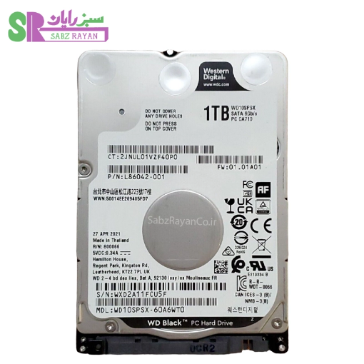هارد دیسک وسترن دیجیتال مدل wd10spsx ظرفیت 1 ترابایت