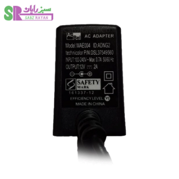 آداپتور مودم 12 ولت 2  آمپر مدل WAE004